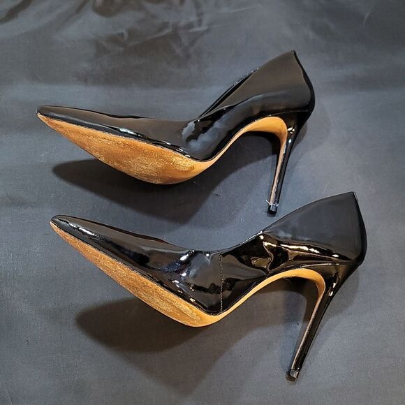 SCHUTZ LOU POINTED TOE LEATHER WOMEN"S HIGH HEEL STILETTOS PUMP - Picture 12 of 13